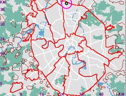 Карта - навигатор, расположение почтового отделения  на карте Москвы
