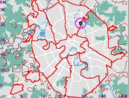 Карта - навигатор, расположение почтового отделения  на карте Москвы