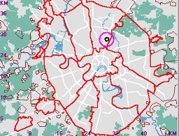 Карта - навигатор, расположение почтового отделения  на карте Москвы