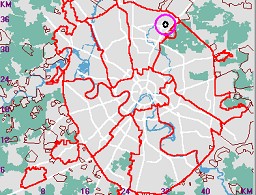 Карта - навигатор, расположение почтового отделения  на карте Москвы