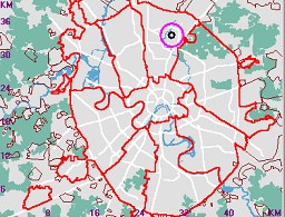 Карта - навигатор, расположение почтового отделения  на карте Москвы