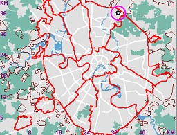 Карта - навигатор, расположение почтового отделения  на карте Москвы