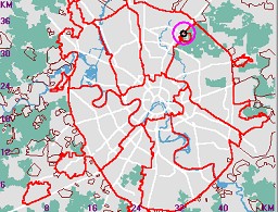 Карта - навигатор, расположение почтового отделения  на карте Москвы