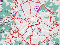 Карта - навигатор, расположение почтового отделения  на карте Москвы