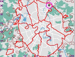 Карта - навигатор, расположение почтового отделения  на карте Москвы