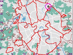 Карта - навигатор, расположение почтового отделения  на карте Москвы