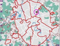 Карта - навигатор, расположение почтового отделения  на карте Москвы